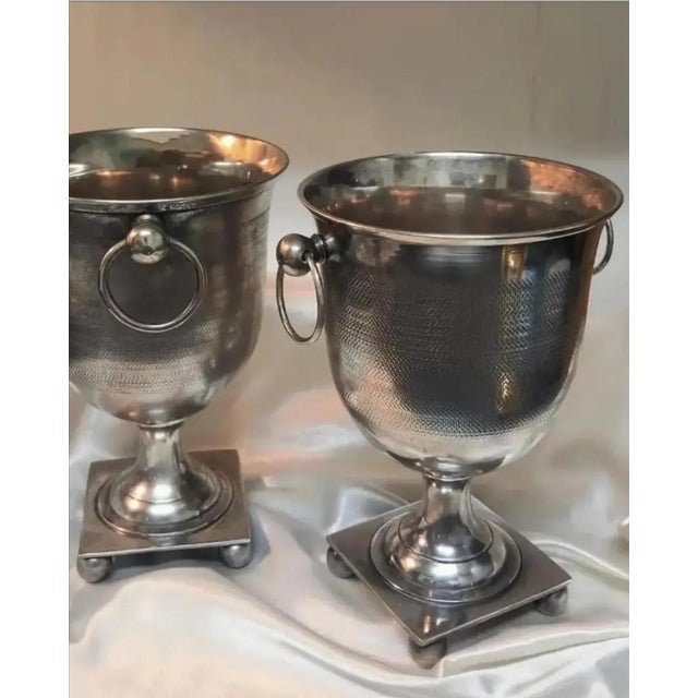 For Your Consideration. . . A rare gorgeous pair of champagne / ice buckets originally used in a restaurant in France....