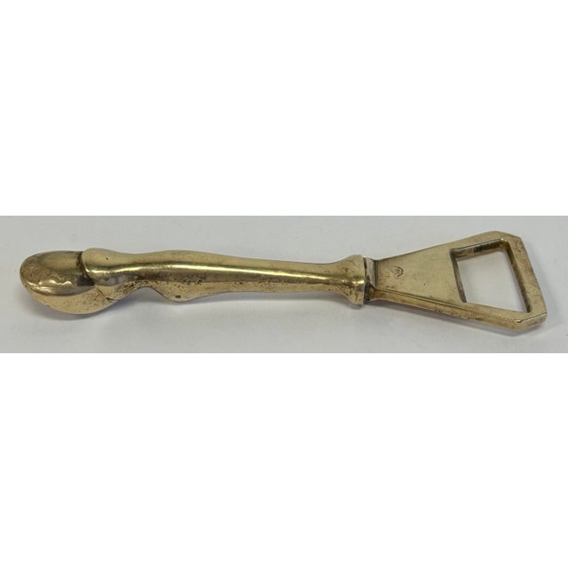 Vintage Brass Hoof Motif Bottle Opener For Sale - Image 4 of 7