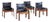 Italian 'Monk' dining chair by Afra & Tobia Scarpa for Molteni. Designed in 1974, the Monk chair is one of many...