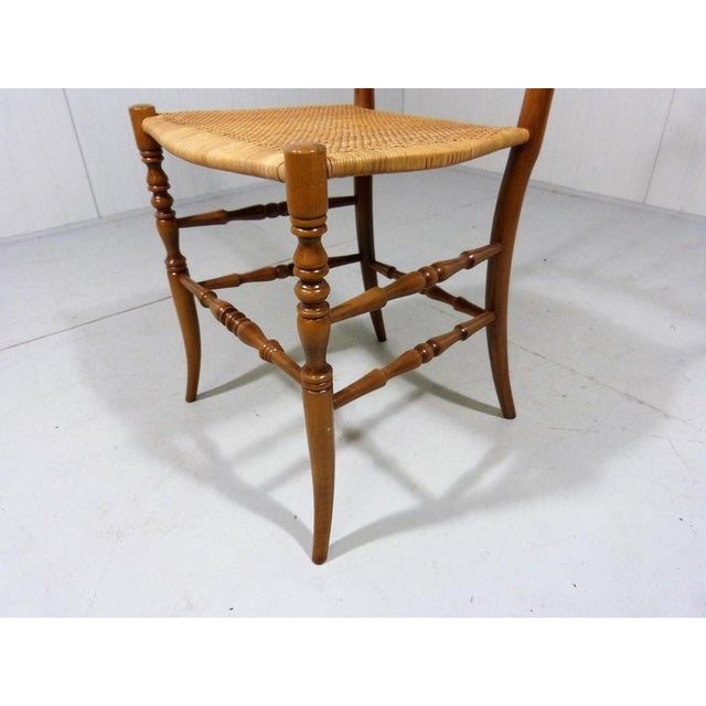 Wooden Chiavari Chair with Caned Seat, 1960s For Sale - Image 9 of 12