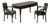 The Scholar’s Alcove: Dark Academia Library Desk & Jacquard Emerald Armchairs Suite For Sale