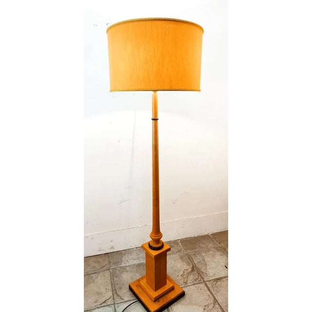Wood Floor Lamp with Cherrywood Base For Sale - Image 7 of 13