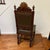 Brown An Antique High-Back Side Chair or Small Throne Chair, in a Spanish Renaissance, Jacobean, or Louis XIII Style From the 19th Century. For Sale - Image 8 of 12