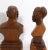 Hand-Carved Wooden Busts of a Man and a Woman, 20th Century, Set of 2, in Good conditions. Designed 1960 to 1969