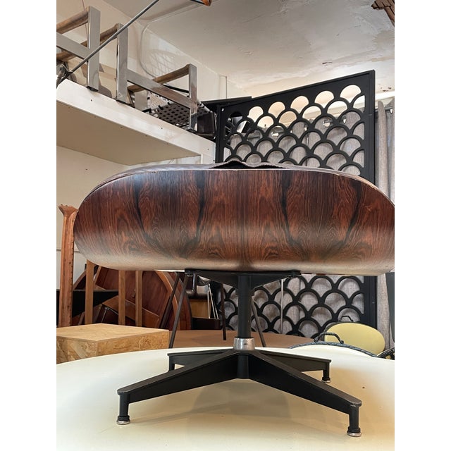 Herman Miller Vintage Herman Miller Eames Ottoman - Brown Leather For Sale - Image 4 of 13