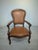 Wood Vintage Chippendale Armchair in Genuine Leather, 1975 For Sale - Image 7 of 14