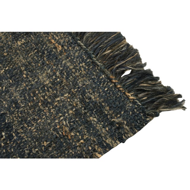 Contemporary Rug & Kilim Textured Blue and Beige Hemp Rug, 12' x 12' For Sale - Image 3 of 4