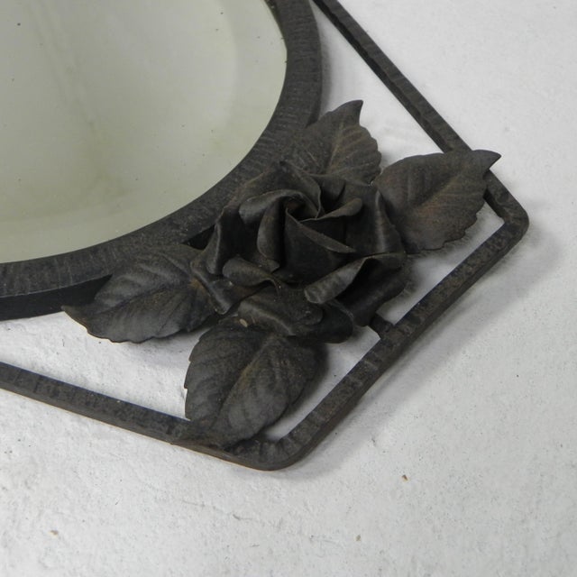 Art Deco Mirror with Faceted Glass, 1930s For Sale - Image 10 of 12