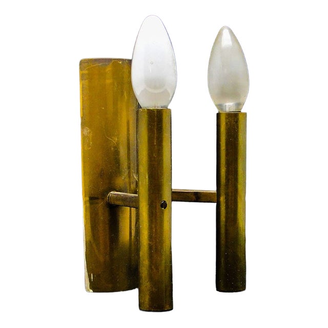 Art Deco Two-Armed Wall Lamp, 1970s For Sale