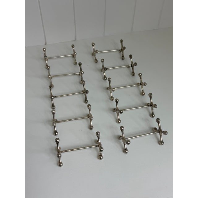 Early 20th Century Vintage Christofle Silver Plated Knife Rests, Set of 10, Circa 1925-1935 For Sale - Image 5 of 12