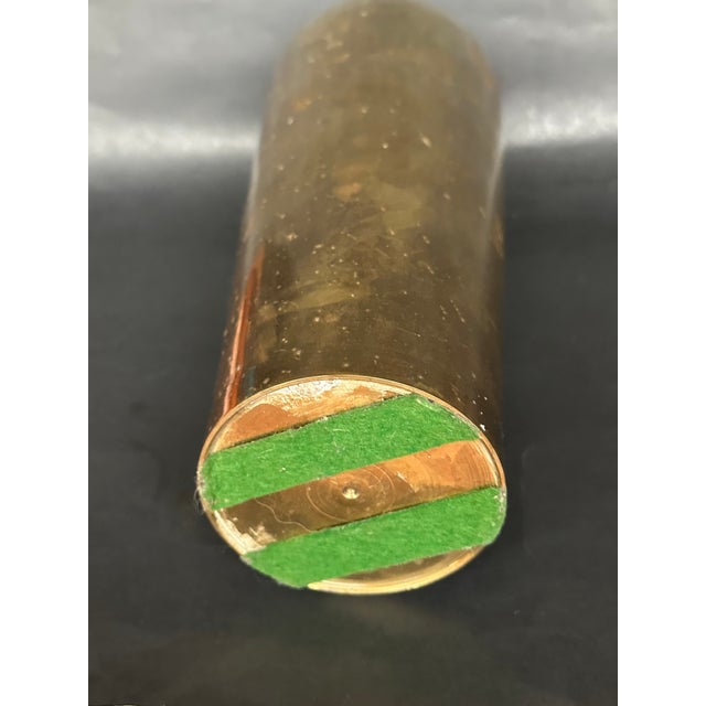 Over time, this vintage mid-century brass vase has acquired a lovely patina. For a dramatic decor effect, fill the tall...