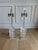 Mid-Century Modern Signed Sculptural Stacked Lucite Table Lamps, Intentional Asymmetrical Pair, 1970s For Sale - Image 3 of 12