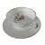 French 1940s Charles Field Haviland Limoges French Porcelain Cups and Saucers Set With Creamer- 5 Pieces For Sale - Image 3 of 12