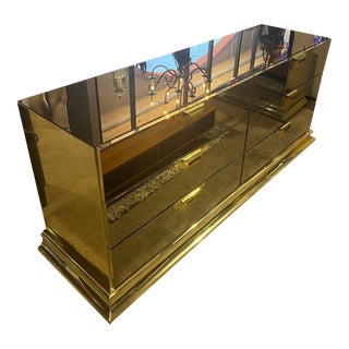 Ello Furniture Imperial Regency Collection - o.b. Solie - Brass & Mirror Dresser For Sale