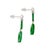 Modern 18k White Gold 2.50ct Green Myanmar Jadeite Jade Diamond Dangle Earrings, A Pair For Sale - Image 3 of 7