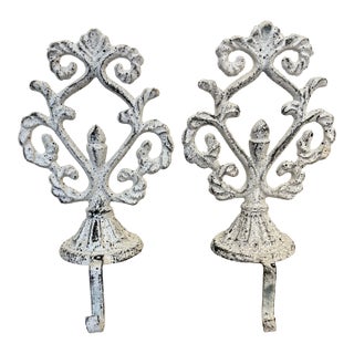 Late 20th Century Weighted Cast Iron Stocking Holders - A Pair, Style A For Sale