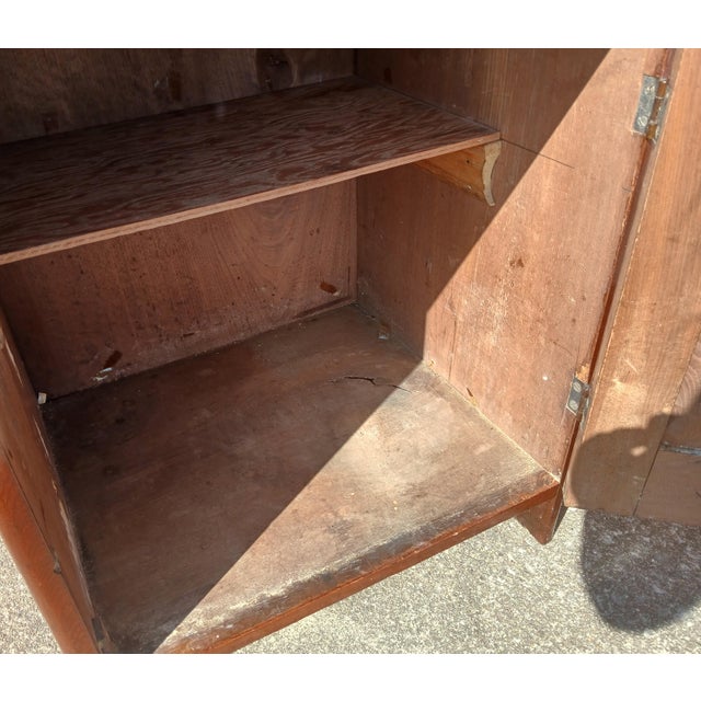 Antique Walnut One Door Wash Stand Commode With Drawer 1870s For Sale - Image 10 of 12