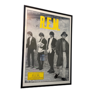 Vintage Framed Poster Featuring the American Rock Band r.e.m