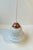 1940s Danish Bell Pendant Lamp in Opaline Glass and Copper by Holmegaard, 1940s For Sale - Image 5 of 11