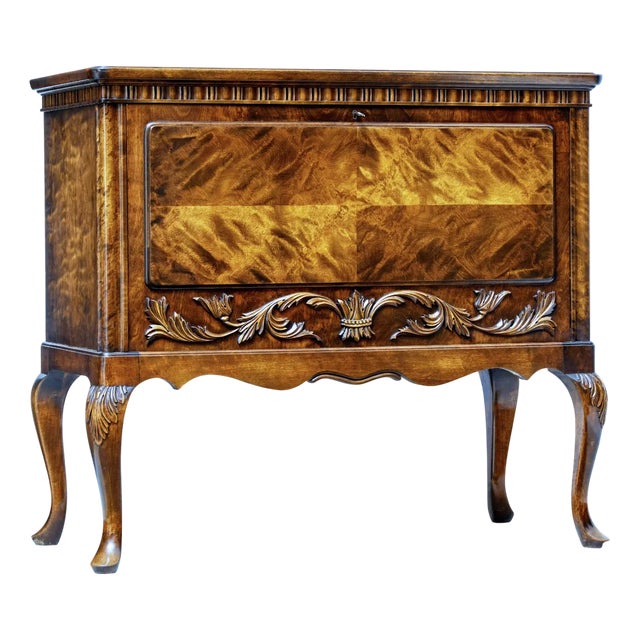 Vintage Burr Birch Cutlery Cabinet from Bodafors, 1950 For Sale