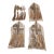 1990s Antler and Stainless Steel Flatware 5pc. Set for Four - 20 pcs For Sale
