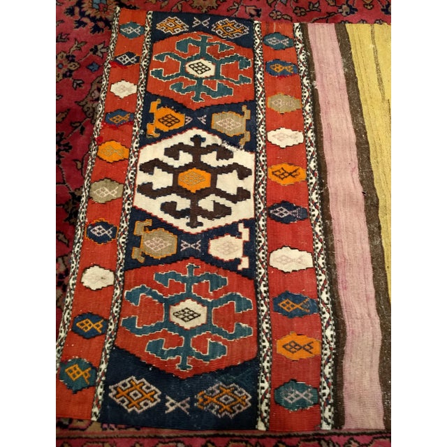 An exceptional 19th-century Persian Shahsavan Mafrash, this rare and collectible tribal cargo bag panel showcases the...