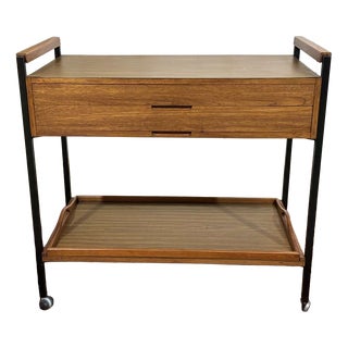 English Serving Cart on Wheels, 1970s For Sale