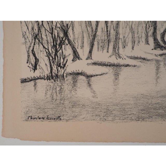 Charles Lacoste, Pardies, Undergrowth in Winter, Original Lithograph, 1946 For Sale - Image 3 of 6