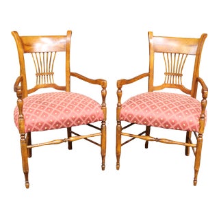 Baker Furniture Milling Road Italian Armchairs/Pair For Sale