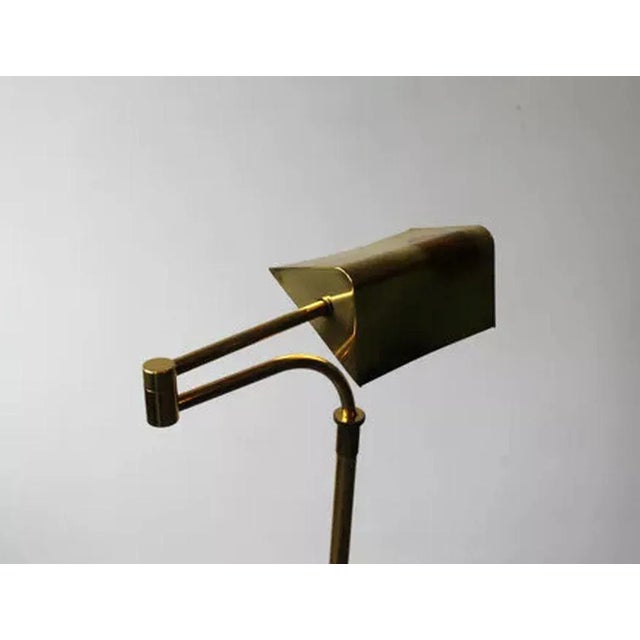 Articulated Reading Floor Light in Gilded Brass, France, 1970s For Sale - Image 10 of 13