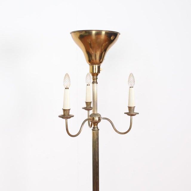 Mid-Century Brass Floor Lamp, 1950s For Sale - Image 6 of 18