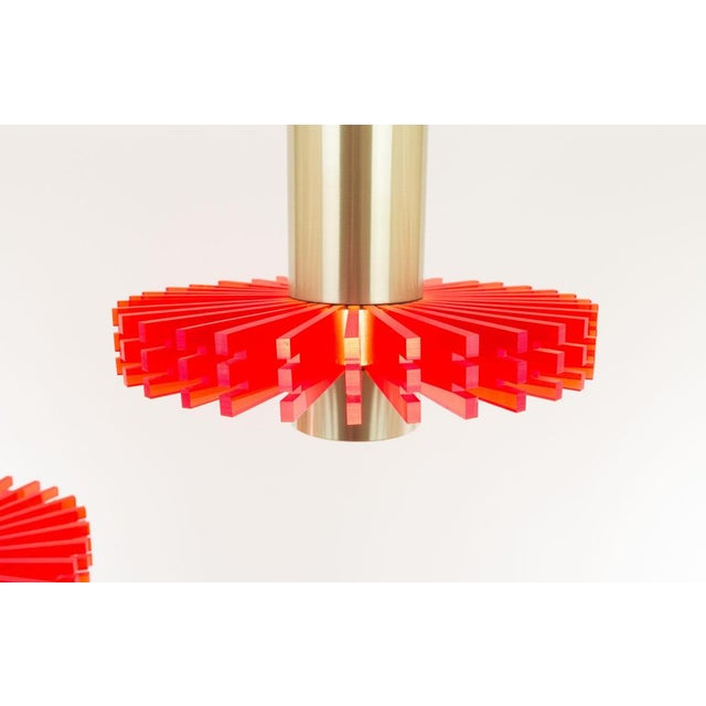 Red Vintage Priest Collar Pendants by Claus Bolby for Cebo Industri, 1960s, Set of 3 For Sale - Image 8 of 11