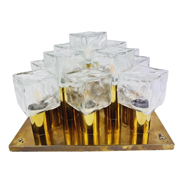 Vintage Ice Cube Flush Mount from Kalmar, 1970s For Sale