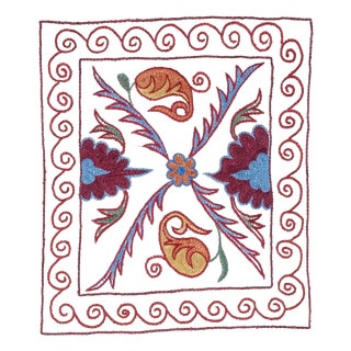 17"x19" Embroidered All Cotton Cushion Cover. Handmade Pillowcase. Modern Sham For Sale