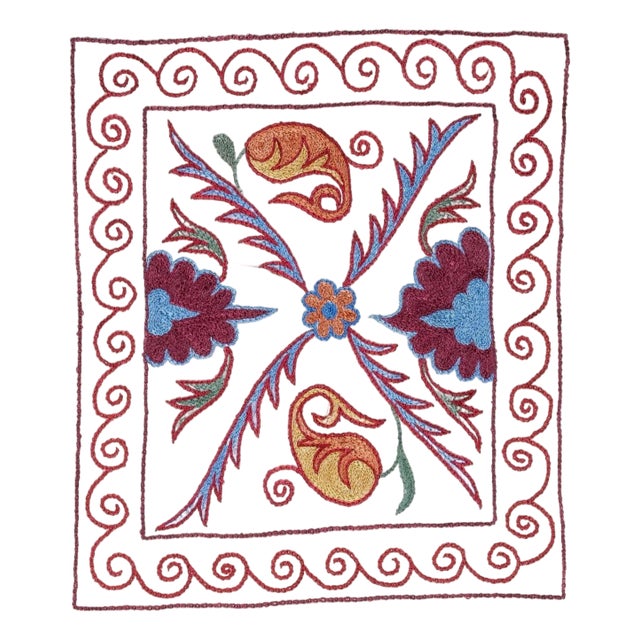 17"x19" Embroidered All Cotton Cushion Cover. Handmade Pillowcase. Modern Sham For Sale