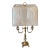 20th Century Brass 2 Light Table Lamp With Shade For Sale