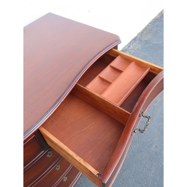 Brown Kindel Serpentine Mahogany Low Dresser Bathroom Vanity 6912 For Sale - Image 8 of 18