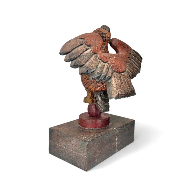 Modern Late 20th Century Carved Wood Folk Art Eagle After Wilhelm Schimmel For Sale - Image 3 of 9