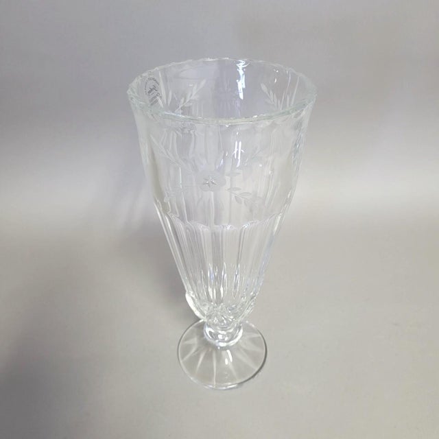 Gorham Gorham Handcut Crystal Vase, Chantilly Collection, 1990s For Sale - Image 4 of 5