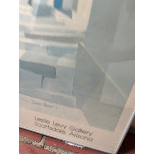 1980s Vintage Framed James Harrell Gallery Exhibition Poster For Sale - Image 5 of 7