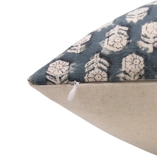 Fabdivine Decorative Cushion Cover 14x36 Inch Block Printed - Tulsi Buti For Sale - Image 4 of 5