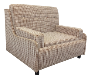 Large Vintage Lounge Chair in Wool Fabric, 1970s