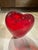 Mid 20th Century Hand-Blown Murano-Style Red Art Glass Heart Sculpture For Sale - Image 5 of 12