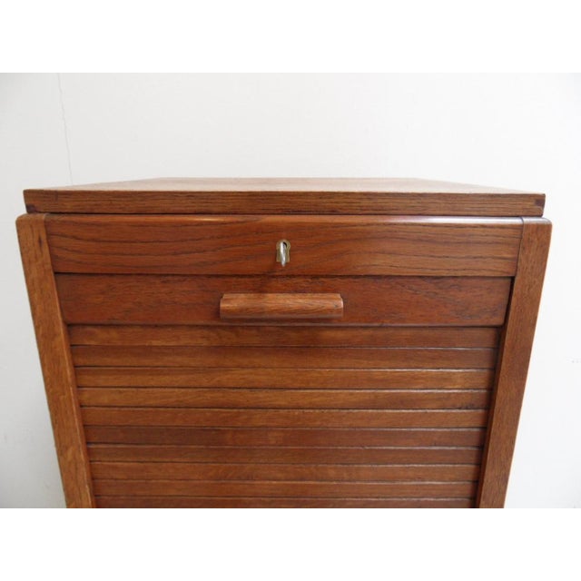 Vintage Filing Cabinet with Roller Shutter, 1930s For Sale - Image 11 of 14