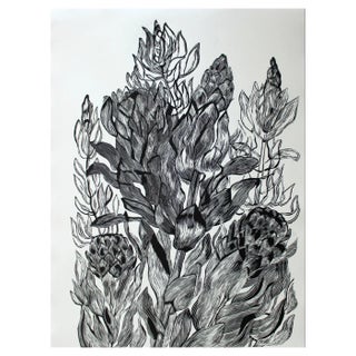 Marta Bozyk, Protea (Flower), 2018, Linocut For Sale