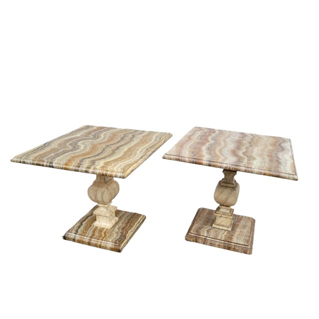 20th Century Faux-Marble Painted Tables, Set of 2 For Sale - Image 12 of 14
