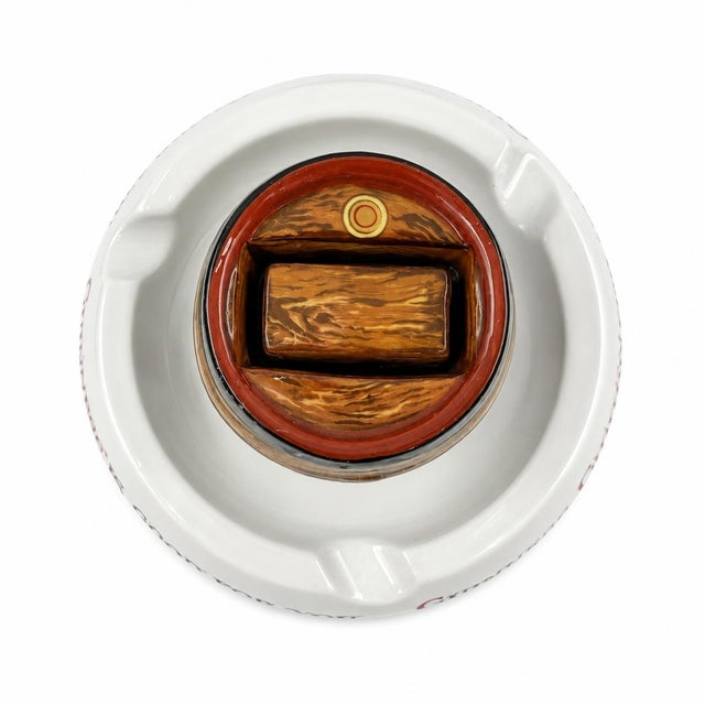English Vintage Guinness Is Good for You Barrel Match Holder Ashtray For Sale - Image 3 of 11