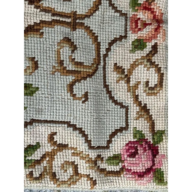 French Needlepoint Rug, 1950s For Sale - Image 3 of 14