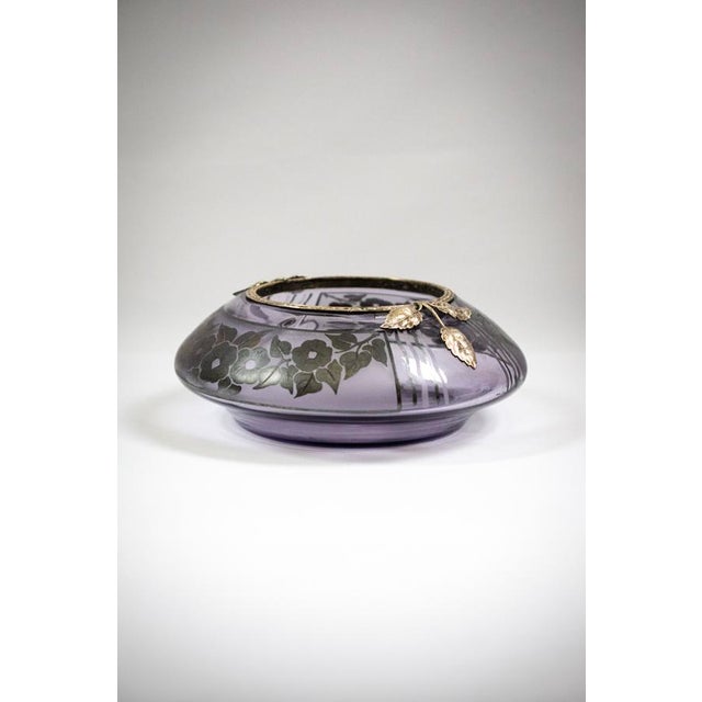 Metal Art Deco Vase by Verrerie d'Art Lorrain for E. Val & Cie., 1930s For Sale - Image 7 of 11