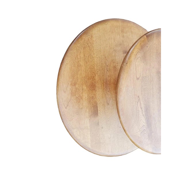 1970s 1970s Three Tier Occasional Accent Side Table in Solid Wood For Sale - Image 5 of 9